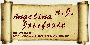 Angelina Josifović vizit kartica